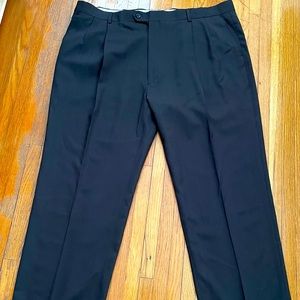 Pronto Uomo men’s 100% wool brown straight leg office  dress pants, size 44